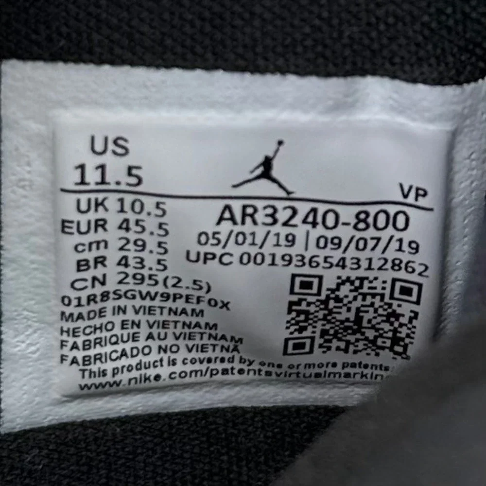 Air Jordan 34 Mens 11.5 Amber Rise Black Sail AR3240-800 Basketball Shoes